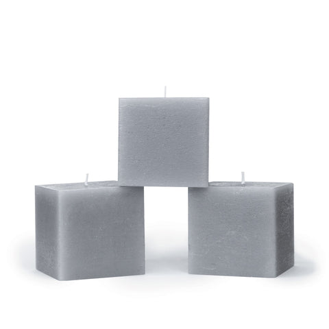 CANDWAX Light Gray Square Candles