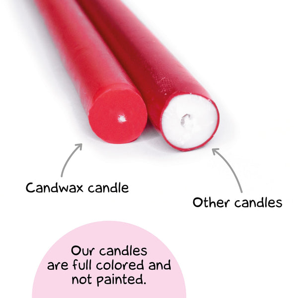 CANDWAX Pearl Taper Candles - BIG SET
