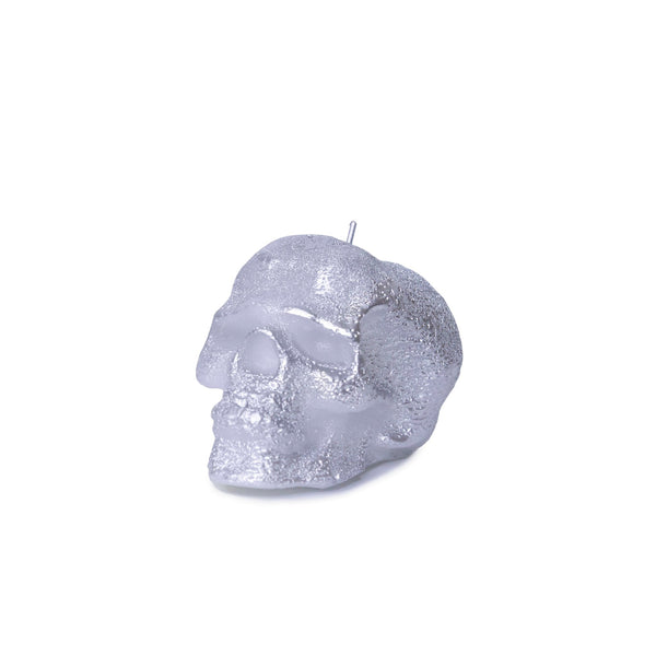 CANDWAX Silver Small Skull Candles - 4 PCS