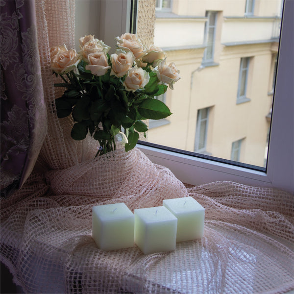 CANDWAX Ivory Square Candles