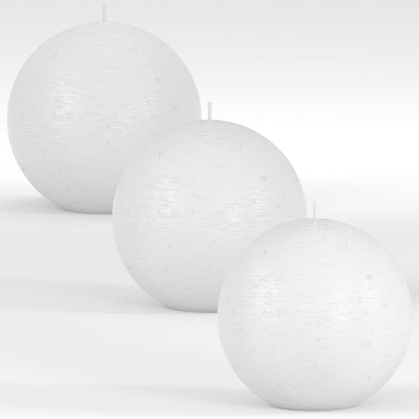 CANDWAX White Round Candles 3" - Set of 3 pcs
