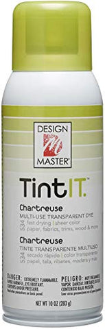 Design Master Tint IT Transparent Dye Spray Paint, 10-Ounce, Chartreuse
