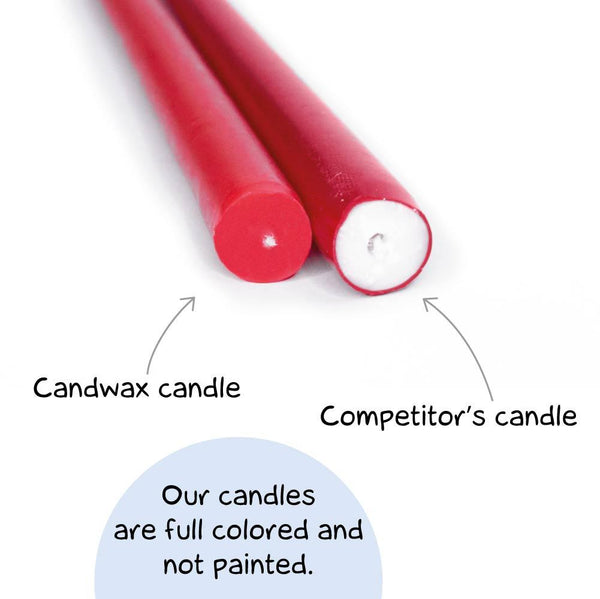 CANDWAX Coal Green Taper Candles