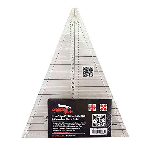Creative Grids USA Creative Grids Kaleidoscope or Dresden Plate Triangle Quilt Ruler