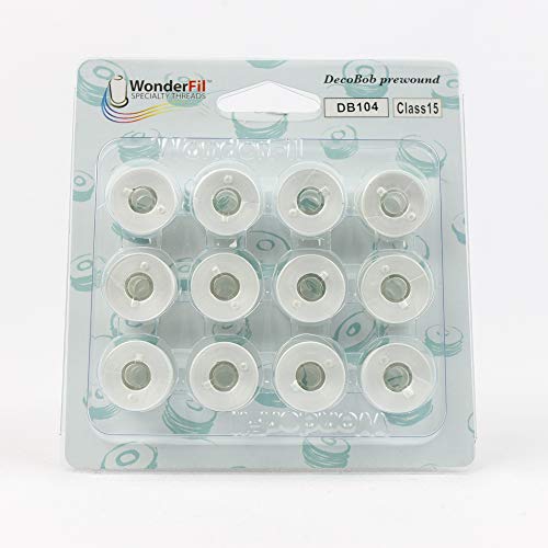 WonderFil, Specialty Threads, DecoBob, Pre-wound Bobbins, Class 15 - White