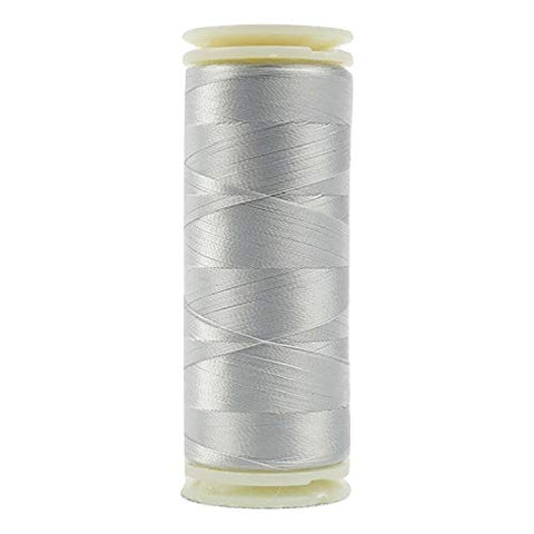 WonderFil, Specialty Threads, InvisaFil, 2-Ply Cottonized Soft Polyester, Silk-Like Thread for Fine Sewing, 100wt - Winet Sky Grey, 400m