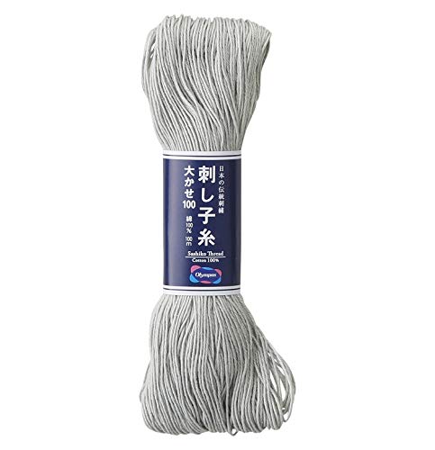 Olympus Sashiko Thread 100m Skein col.113 -Lightgrey- Japanese Embroidery & Quilting