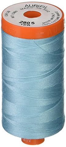 Aurifil Mako Cotton Thread Solid 50wt 1422yds Light Grey Turquoise