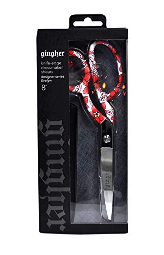 Gingher Evelyn 8 inch Shears Scissors Designer Series with Protective Sheath