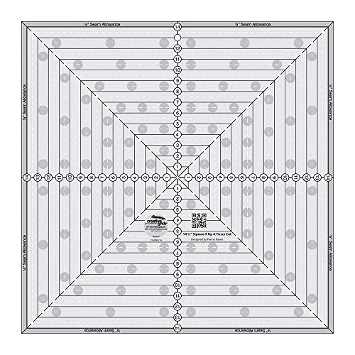 Creative Grids USA Creative Grids 14-1/2in Square It Up or Fussy Cut Square Quilt Ruler