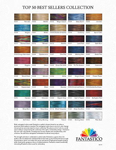 Superior Threads - Variegated Trilobal Polyester Thread for Quilting, Embroidery, and Decorative Stitching, Fantastico #5024 Opalescence, 2,000 Yds.