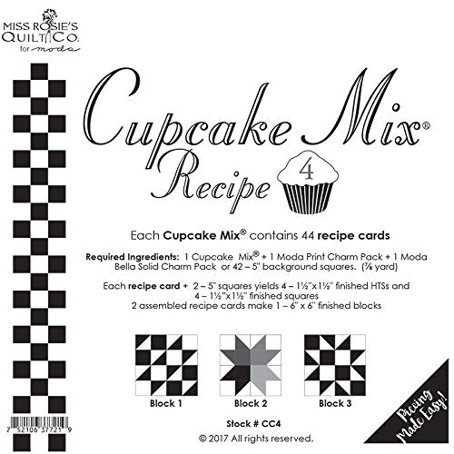Moda Cupcake Mix Recipe Foundation Paper Pattern Pad #4