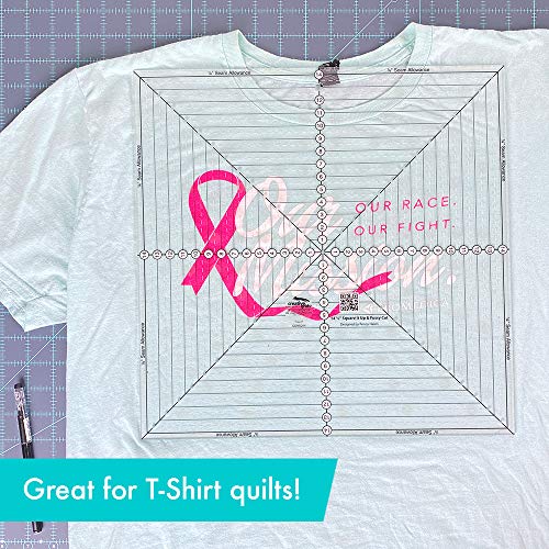 Creative Grids USA Creative Grids 14-1/2in Square It Up or Fussy Cut Square Quilt Ruler