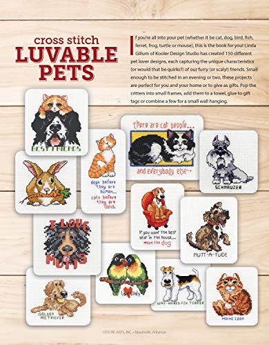Leisure Arts Cross Stitch Luvable Pets Bk