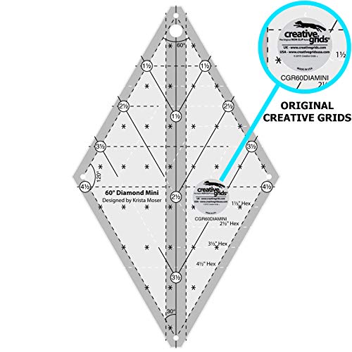 Creative Grids 60 Degree Mini Diamond Ruler
