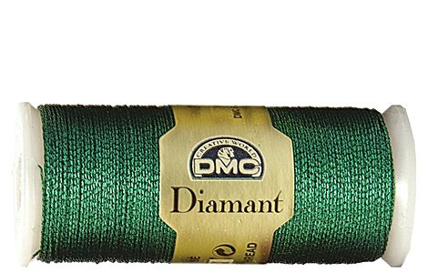 DMC Diamant Metallic Needlework Thread, 38.2-Yard, Green Emerald
