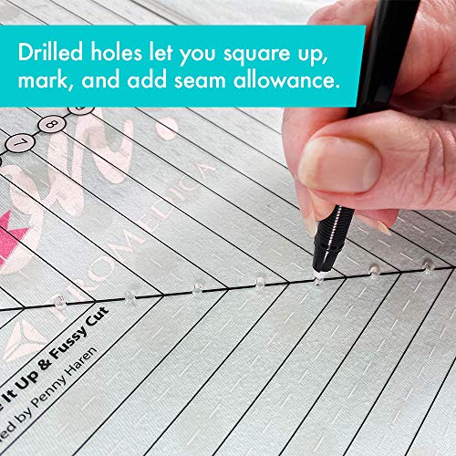 Creative Grids USA Creative Grids 14-1/2in Square It Up or Fussy Cut Square Quilt Ruler