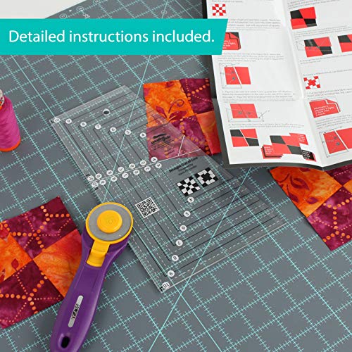 Creative Grids Straight Out of Line 6" x 10" Quilting Ruler Template CGRKA3