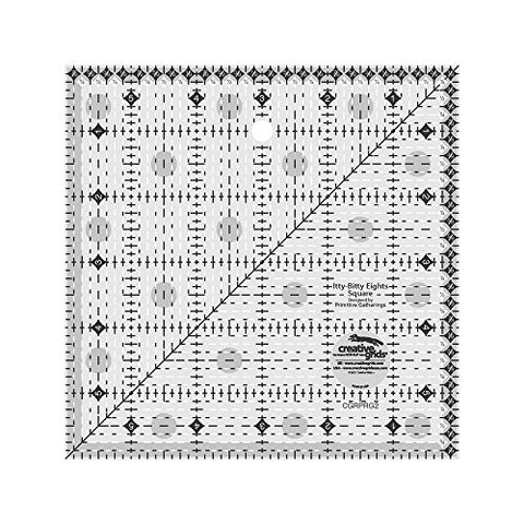 Creative Grids USA Creative Grids Itty-Bitty Eights Square Quilt Ruler 6in x 6in