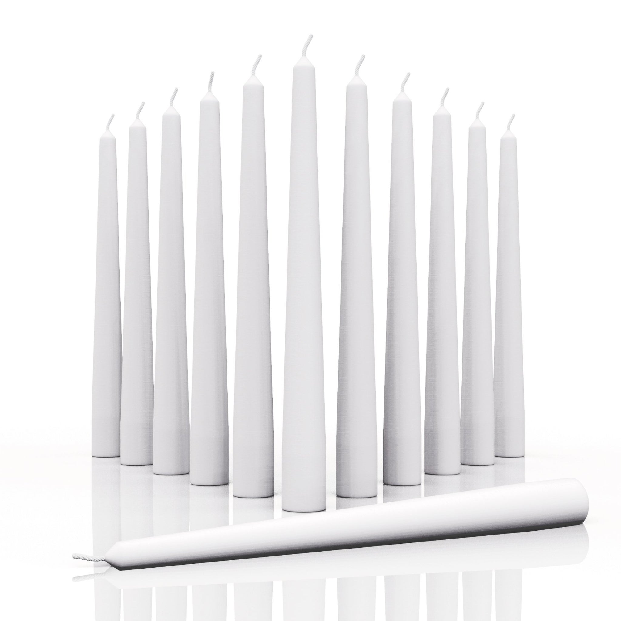 CANDWAX White Taper Candles - BIG SET