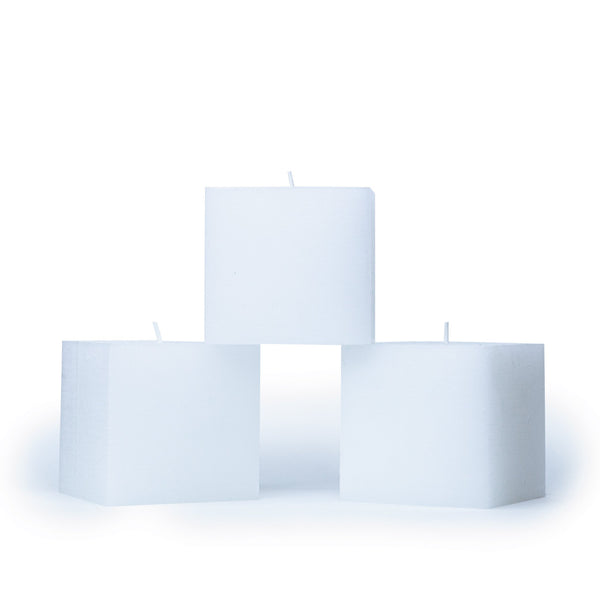 CANDWAX White Square Candles