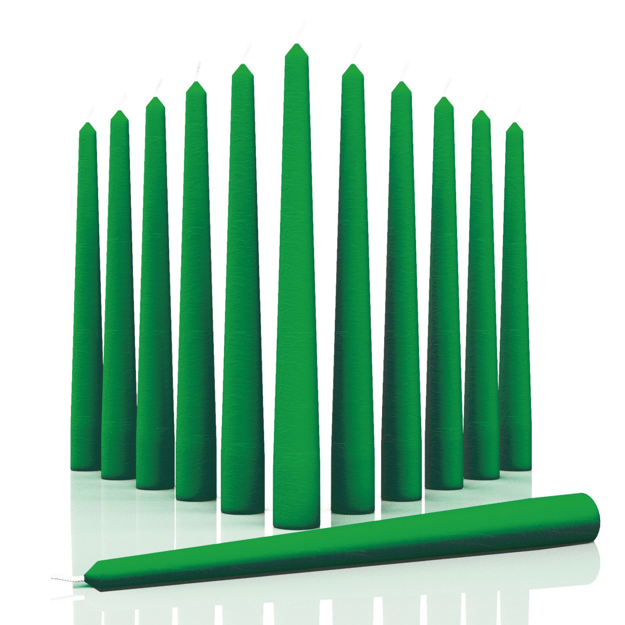 CANDWAX Green Taper Candles