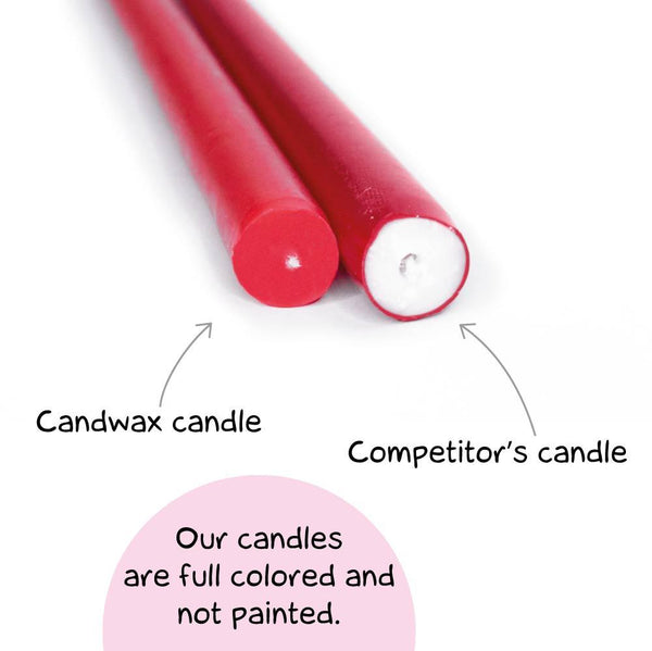CANDWAX Pearl Taper Candles
