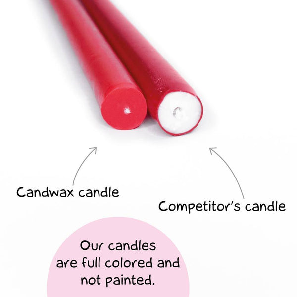 CANDWAX Snowy Taper Candles