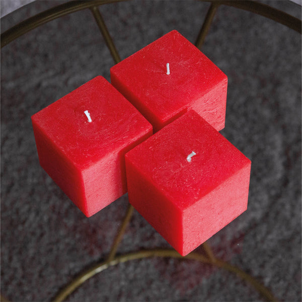 CANDWAX Red Square Candles