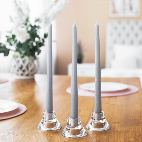 Light Grey Taper Candles