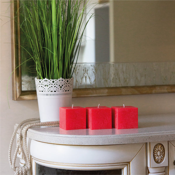 CANDWAX Red Square Candles