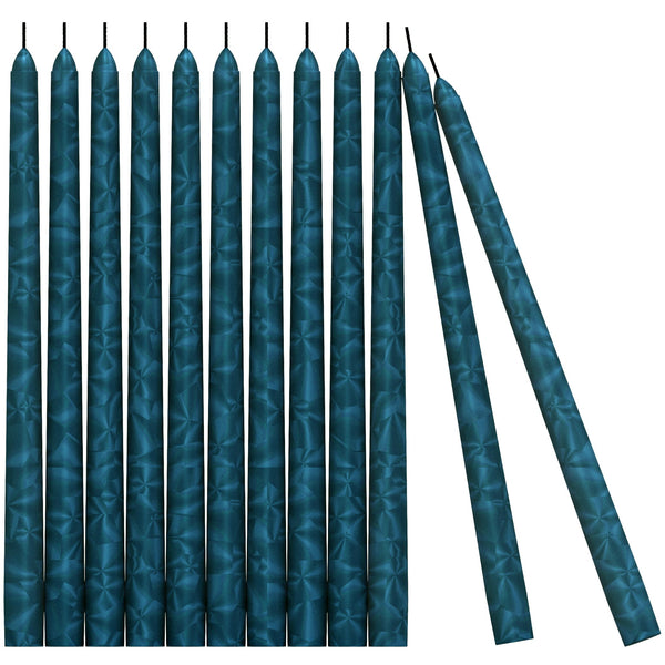 CANDWAX Teal Frost Taper Candles 10"