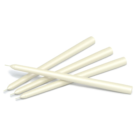 CANDWAX Ivory Matte Taper Candles 10"