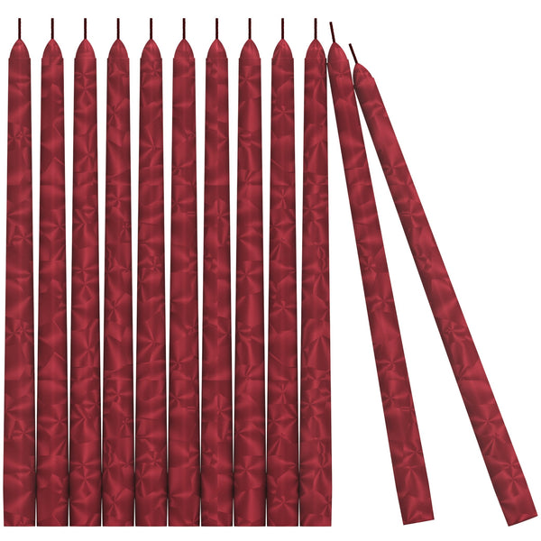 CANDWAX Red Frost Taper Candles 10"