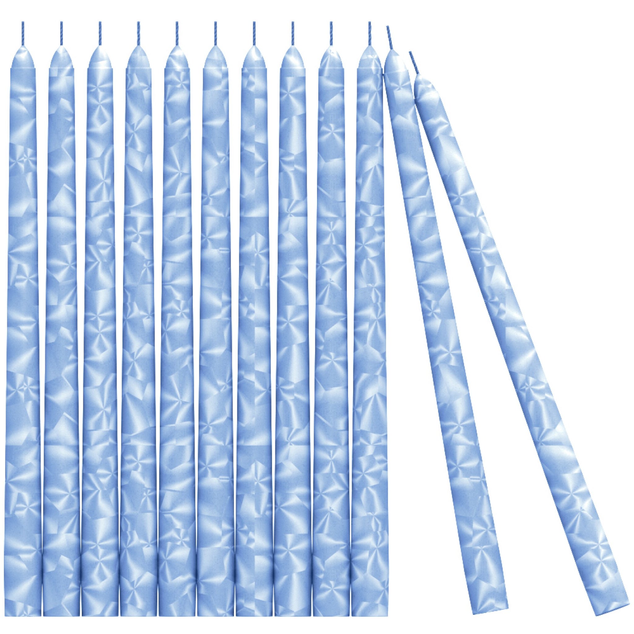 CANDWAX Light Blue Frost Taper Candles 10"