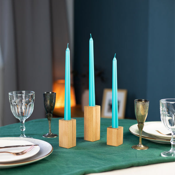 CANDWAX Turquoise Matte Taper Candles 10"