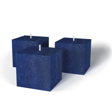 CANDWAX Dark Blue Square Candles