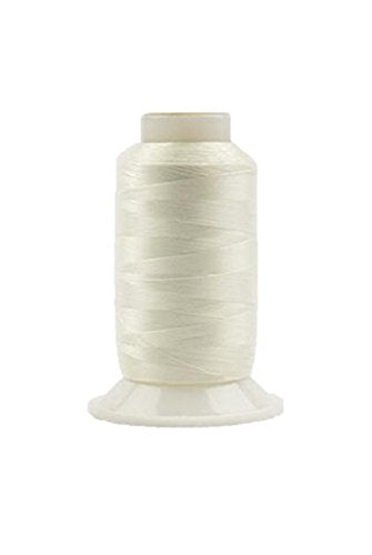 WonderFil, Specialty Threads, InvisaFil, 2-Ply Cottonized Soft Polyester, Silk-Like Thread for Fine Sewing, 100wt - Antique White, 2500m