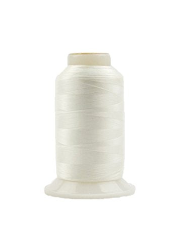 WonderFil, Specialty Threads, InvisaFil, 2-Ply Cottonized Soft Polyester, Silk-Like Thread for Fine Sewing, 100wt - Off White, 2500m
