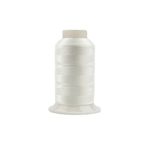 WonderFil, Specialty Threads, InvisaFil, 2-Ply Cottonized Soft Polyester, Silk-Like Thread for Fine Sewing, 100wt - White, 2500m