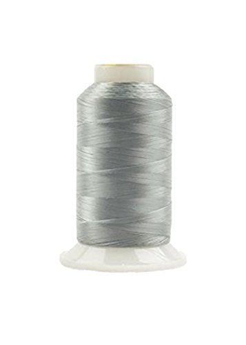 WonderFil, Specialty Threads, InvisaFil, 2-Ply Cottonized Soft Polyester, Silk-Like Thread for Fine Sewing, 100wt - Grey, 2500m