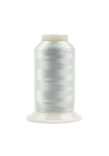 WonderFil, Specialty Threads, InvisaFil, 2-Ply Cottonized Soft Polyester, Silk-Like Thread for Fine Sewing, 100wt - Sky Grey,2500m