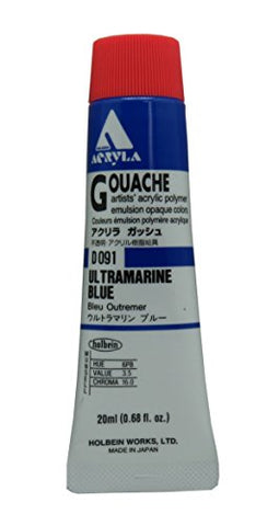 ACRYLA GOUACHE 20ML ULTRAMARINE PRIMARY BLUE