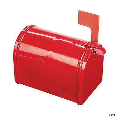 RED TINPLATE MAIL BOX