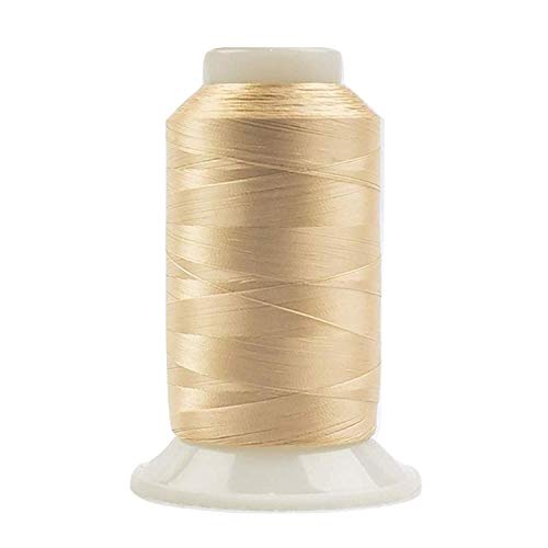 WonderFil, Specialty Threads, InvisaFil, 2-Ply Cottonized Soft Polyester, Silk-Like Thread for Fine Sewing, 100wt - Nude, 2500m