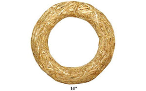 FloraCraft Straw Wreath 14" Clear Wrap