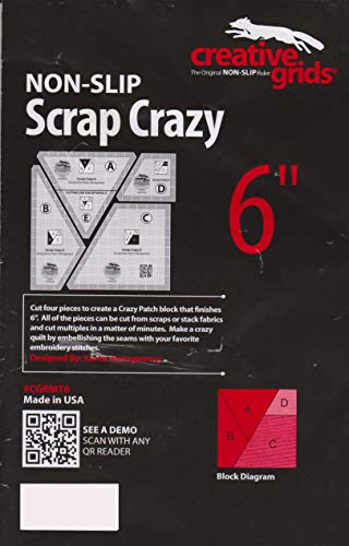 Creative Grids Scrap Crazy 6 Templates Quilt Ruler