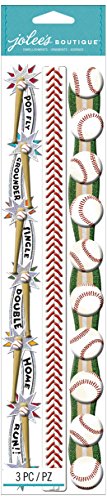 Jolee's Boutique Dimensional Border Stickers, Baseball