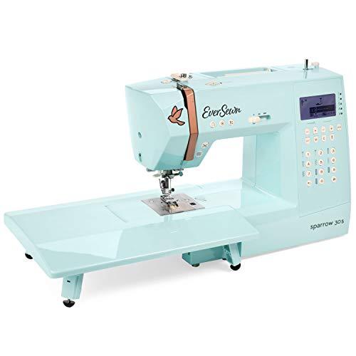 EverSewn Sparrow 30s Sewing Machine : Computer-Controlled, 310 Stitch Patterns, 2 Full Alphabets - Perfect for Sewing and Quilting, Red
