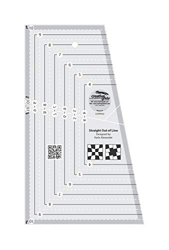 Creative Grids Straight Out of Line 6" x 10" Quilting Ruler Template CGRKA3